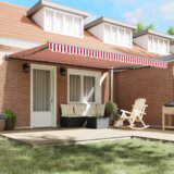  Skrovita tenda Crvena i bijela pruga 450x300 cm | shoptok.hr