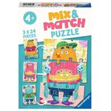 Ravensburger Mix&Match puzzle - Čudovišta - 3x24 delova | ePonuda.com