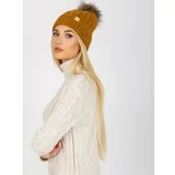 Fashion Hunters Mustard winter hat with pompom RUE PARIS