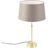 QAZQA Namizna svetilka zlata / medenina s platnenim odtenkom 35 cm - Parte Cene
