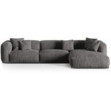 Micadoni Siva kutna garnitura od bouclé tkanine (s desnim kutom) Martina – Home | shoptok.hr