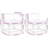 5-dijelni set vrtnih sofa s jastucima voštano smeđi od borovine | shoptok.hr