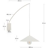Kave Home Kremno bela stenska svetilka ø 35 cm Kally – | Shoptok.si