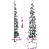  Tanka umjetna polovica božićnog drvca sa snijegom 210 cm | shoptok.hr