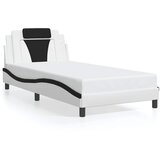  Okvir za krevet Viana bez madraca bijelo-crni 100x200cm umjetna koža | shoptok.hr