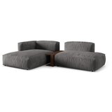 Micadoni Siva kotna sedežna garnitura iz tkanine bouclé (levi kot) Martina – Home | Shoptok.si