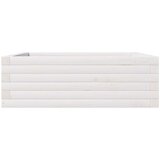  Vrtno cvetlično korito belo 70x70x23 cm trdna borovina | Shoptok.si
