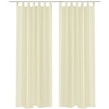  Prozirne zavjese u krem boji 140 x 225 cm 2 kom | shoptok.hr