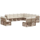 vidaXL Vrtna sedežna garnitura 13 pcs Bež poli ratan, (5000270386) | Shoptok.si