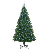 vidaXL Umestno božično drevo Zelena 240 cm PVC, jeklo in plastika | Shoptok.si