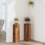 vidaXL Stojalo za rastline 2 kosa starinski les 17x17x60 cm inž. les Cene