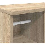 vidaXL Kopalniška omarica z držalom za zvitke sonoma hrast 39x22x90 cm | Shoptok.si