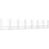  Gabionska košara u-oblika s 8 stupova 860x20x150 cm željezna | shoptok.hr