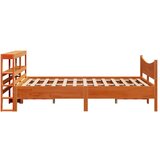  Okvir kreveta s uzglavljem voštano smeđi 140x190 cm od borovine | shoptok.hr