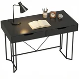 Pisalna miza iverna plošča, kovina 120D x 60Š x 77V cm črna, (5000243007)