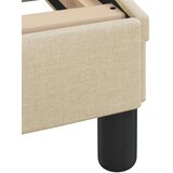  Okvir kreveta s LED svjetlima krem 160 x 200 cm od tkanine | shoptok.hr