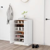 vidaXL Omara za čevlje bela 60x35x92 cm iverna plošča Cene