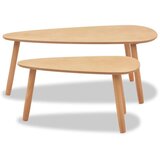 vidaXL set Stolića za Kavu 2 kom od Masivne Borovine Smeđi | shoptok.hr