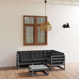  Sedežna garnitura 5-delna z blazinami trdna borovina | Shoptok.si