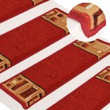  Samolepilne preproge za stopnice 15 kosov 65x21x4 cm rdeče, (20980930) | Shoptok.si