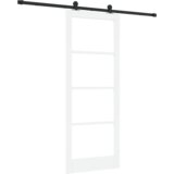 vidaXL Drsna vrata s kompletom opreme , ORKDAL, Bela 83x211 cm, Notranja vrata s steklom , Bela 83x211x4 cm | Shoptok.si