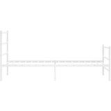  Metalni okvir kreveta uzglavlje i podnožje bijeli 100x200 cm | shoptok.hr