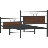  Okvir kreveta bez madraca smeđa boja hrasta 107x203 cm drveni | shoptok.hr