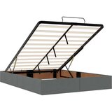  Otomanski okvir kreveta s madraca tamnosivi 140x200cm tkanine | shoptok.hr