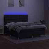  box spring s madracem LED crni 160x200 cm od tkanine | shoptok.hr