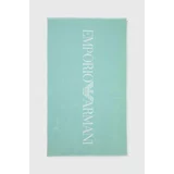 Emporio Armani Underwear Bombažna brisača turkizna barva