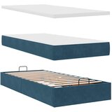  Otomanski okvir kreveta s madracima plavi 200x200cm baršunasti | shoptok.hr