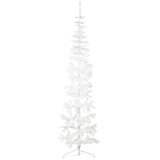  Tanka umjetna polovica božićnog drvca sa stalkom bijela 210 cm | shoptok.hr