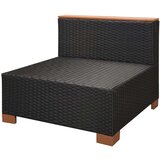 Poli 6-dijelna vrtna garnitura od poliratana s jastucima crna | shoptok.hr