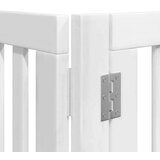 vidaXL Ograda za pse z vrati zložljiva 12 panelov bela 960 cm les | Shoptok.si