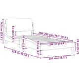  Okvir za krevet Dover crni 100x203 cm od umjetne kože | shoptok.hr
