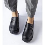 Gemre Black classic loafers with a buckle Francesca | shoptok.hr