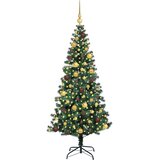  Umjetno predsvijetljeno božićno drvce Zelena 180 cm PVC i metal | shoptok.hr