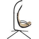 The Living Store Vrtni gugalni stol z blazino krem oxford blago in jeklo - Vrtni Gugalni Stol, (21472295) | Shoptok.si