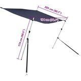  Nastavak za sjenilo s vrhom T-oblika modri 174x205x(115-194) cm | shoptok.hr