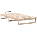  Krevetna konstrukcija Smeđa 100 x 210 cm Čvrsto borovo drvo | shoptok.hr