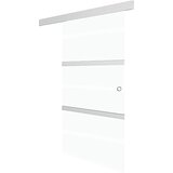 Furnova Drsna vrata ESG steklo in aluminij 102,5x212 cm srebrna, (21944644) | Shoptok.si