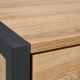 MID.YOU PISALNA MIZA kovina, leseni material črna, hrast artisan | Shoptok.si