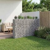  Gabionski uzdignuti krevet 4 pcs Srebrno 330 x 50 x 150 cm | shoptok.hr