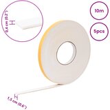  Samoljepljiva pjenasta traka 5 kom. Bijela 15mm x 10m CR pjena | shoptok.hr