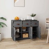  Komoda siva 100x40x75 cm trdna borovina, (20654269) | Shoptok.si