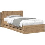  Krevetna konstrukcija s pohranom i uzglavljem Hrast artisan | shoptok.hr