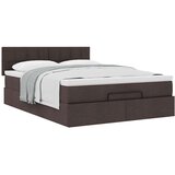  Otomanska postelja z vzmetnico rjav 140x190 cm blago, (22053146) | Shoptok.si