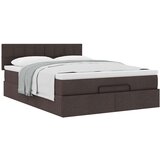 Otomanski krevet s madracem tamnosmeđi 140x190cm od tkanine | shoptok.hr