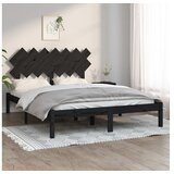  Za krevet crni 140x190 cm od masivnog drva | shoptok.hr