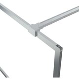 Pregrada za tuš srebrna 100 x 195 cm s prozirnim staklom ESG | shoptok.hr
